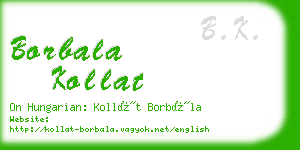 borbala kollat business card